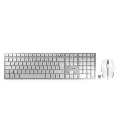 CHERRY DW 9100 SLIM Bluetooth Keyboard and Mouse in Silver